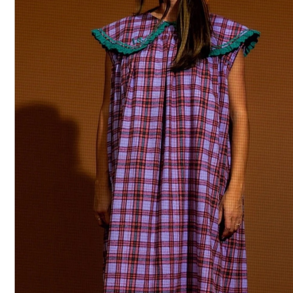 NWOT Magic Maker Maxi Sleeveless Dress in Grunge Girl Plaid 2xl/3xl